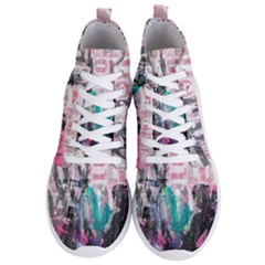 Graffiti Grunge Love Men s Lightweight High Top Sneakers by ArtistRoseanneJones