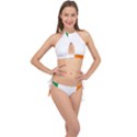 Ireland Flag Irish Flag Cross Front Halter Bikini Set View1