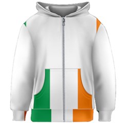 Ireland Flag Irish Flag Kids  Zipper Hoodie Without Drawstring by FlagGallery