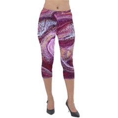 Paint Acrylic Paint Art Colorful Lightweight Velour Capri Leggings  by Pakrebo