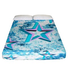 Stars Background Star Shiny Fitted Sheet (king Size) by Pakrebo