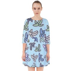 Bananas Repetition Repeat Pattern Smock Dress by Pakrebo