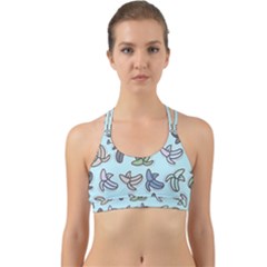 Bananas Repetition Repeat Pattern Back Web Sports Bra by Pakrebo