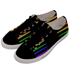Neon Light Abstract Pattern Men s Low Top Canvas Sneakers by Mariart