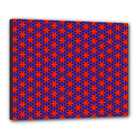 Blue Pattern Texture Canvas 20  X 16  (stretched)