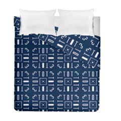 Background Blue Duvet Cover Double Side (full/ Double Size) by HermanTelo