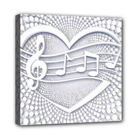 Circle Music Mini Canvas 8  X 8  (stretched)