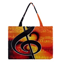 Clef Music Lines Notenblatt Medium Tote Bag by HermanTelo