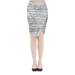 Confetti Music Art Modern Midi Wrap Pencil Skirt by Bajindul