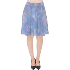 Abstract Triangles Geometric Velvet High Waist Skirt by Bajindul