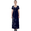 Fractal Abstract Rendering High Waist Short Sleeve Maxi Dress View1