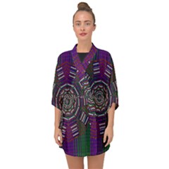 Orchid Landscape With A Star Half Sleeve Chiffon Kimono by pepitasart