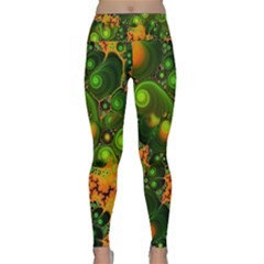 Fractal Design Creative Fantasy Lightweight Velour Classic Yoga Leggings by Pakrebo