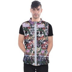 Graffiti Wall Background Men s Puffer Vest by Pakrebo