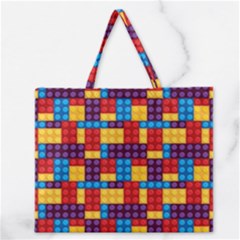 Lego Background Game Zipper Large Tote Bag by Mariart