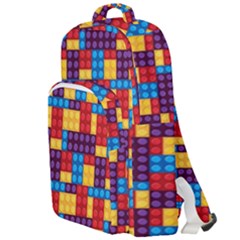 Lego Background Game Double Compartment Backpack by Mariart