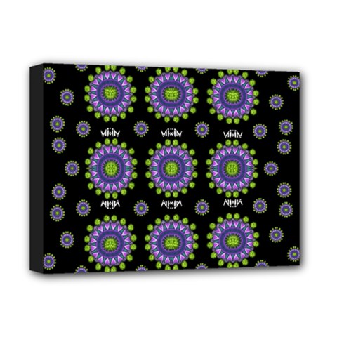 Lilies And Decorative Stars Of Freedom Deluxe Canvas 16  X 12  (stretched)  by pepitasart