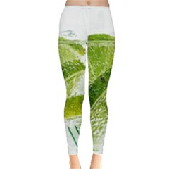 Lime Club Soda Drink Cocktail Leggings  by Pakrebo