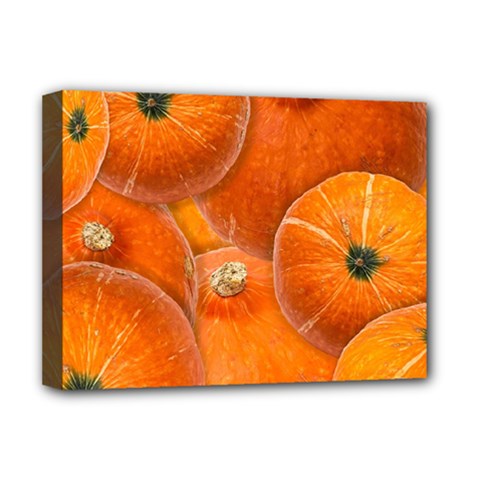 Pumpkin Halloween Fall Thanksgiving Deluxe Canvas 16  X 12  (stretched)  by Pakrebo