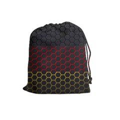 Germany Flag Hexagon Drawstring Pouch (large) by HermanTelo