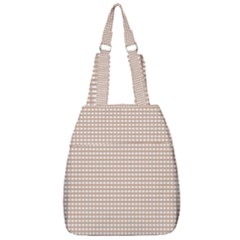 Gingham Check Plaid Fabric Pattern Grey Center Zip Backpack by HermanTelo