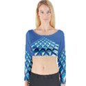 Art Building Pattern Abstract Long Sleeve Crop Top View1