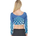 Art Building Pattern Abstract Long Sleeve Crop Top View2