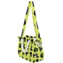 Gothic Girl Rose Yellow Pattern Rope Handles Shoulder Strap Bag View1