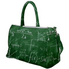 Mathematics Green Duffel Travel Bag by snowwhitegirl