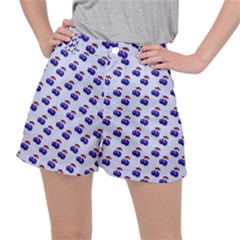 Retro Blue Cherries Ripstop Shorts by snowwhitegirl