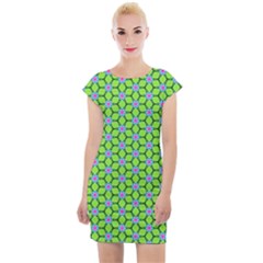 Pattern Green Cap Sleeve Bodycon Dress by Mariart