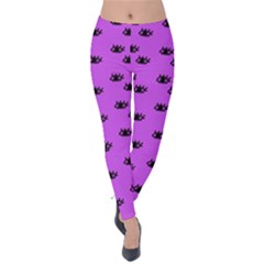 Purple Eyes Velvet Leggings by snowwhitegirl