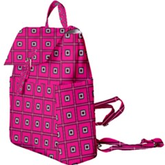 Pink Pattern Squares Buckle Everyday Backpack by HermanTelo