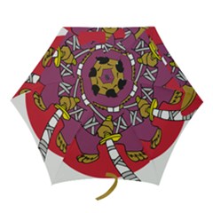 Ninja Beaver Animal Humor Joke Mini Folding Umbrellas by Sudhe