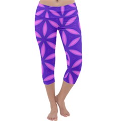 Purple Capri Yoga Leggings by HermanTelo