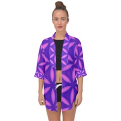 Purple Open Front Chiffon Kimono by HermanTelo