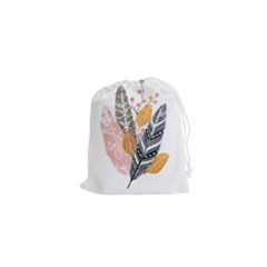 Feather Feathers Drawstring Pouch (xs) by Sudhe