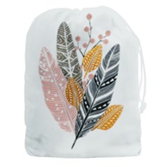 Feather Feathers Drawstring Pouch (xxxl) by Sudhe