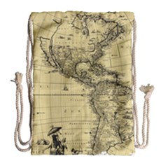 Map Vintage Old Ancient Antique Drawstring Bag (large) by Sudhe