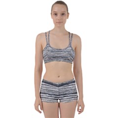 Striped Grunge Print Design Perfect Fit Gym Set by dflcprintsclothing