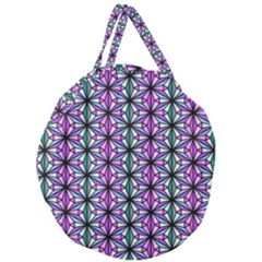 Triangle Seamless Giant Round Zipper Tote by Mariart