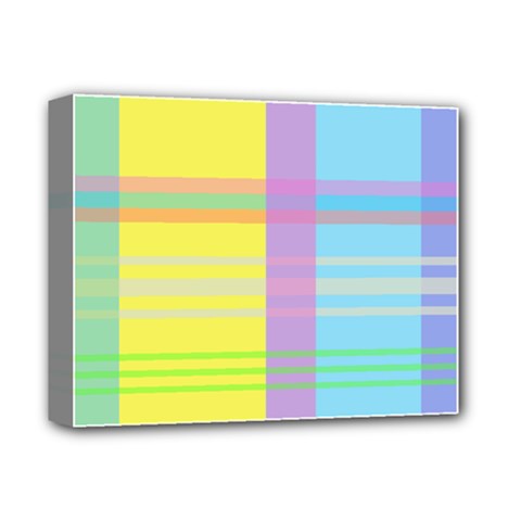 Easter Background Easter Plaid Deluxe Canvas 14  X 11  (stretched) by Simbadda