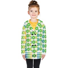 Background Colorful Geometric Kids  Double Breasted Button Coat by Simbadda