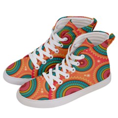 Background Texture Mosaic Men s Hi-top Skate Sneakers by Simbadda