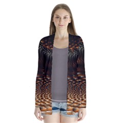 Fractals Fantasy Image Art Drape Collar Cardigan by Simbadda