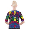 Colorful shapes abstract painting                   Cropped Button Cardigan View2