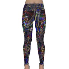 Art Design Colors Fantasy Abstract Lightweight Velour Classic Yoga Leggings by Sudhe