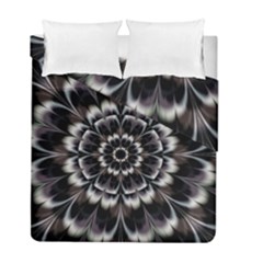 Abstract Digital Art Artwork Black White Duvet Cover Double Side (full/ Double Size) by Pakrebo