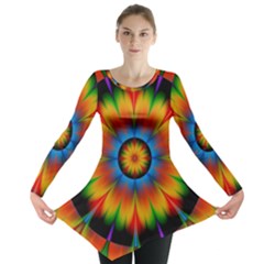 Abstract Digital Art Artwork Long Sleeve Tunic  by Pakrebo