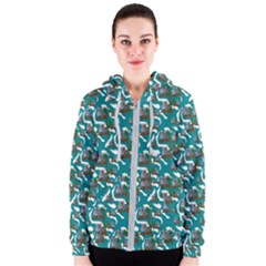 Koala Bears Pattern Women s Zipper Hoodie by bloomingvinedesign